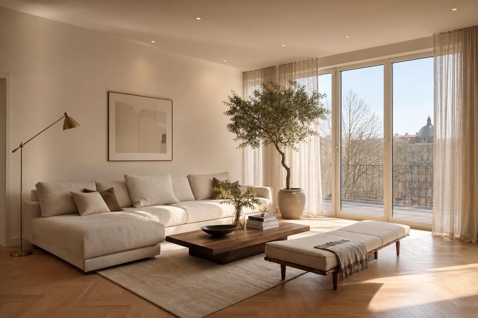 BAUKAMM Wohnzimmer-Komplettsanierung Freising, nachher